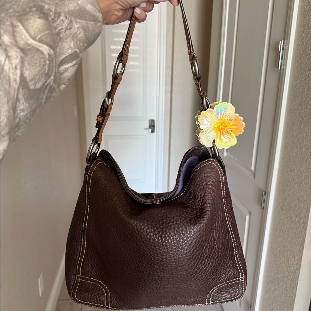 Brown Coach  Leather Shoulder Bag